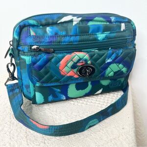 Lug Switch Convertible Crossbody in Mystic Bloom Forest RFID protection